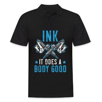 Assistent des Tätowierers Tattooing Tattooing Tatt - Männer Poloshirt - Schwarz - Vorne - Kai (181cm)