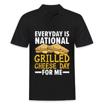 For me, every day is the National Day of Culture. - Men's Polo Shirt - black - Front - Kai (181cm)