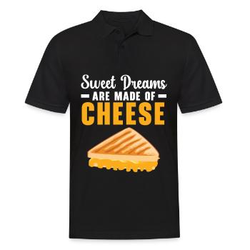 Süße Träume sind aus Käse gemacht Gegrillter Käse - Männer Poloshirt - Schwarz - Vorne - Kai (181cm)