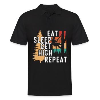 Manger dormir Se défoncer Répéter l’arboriculture A - Polo Homme - noir - Devant - Kai (181cm)