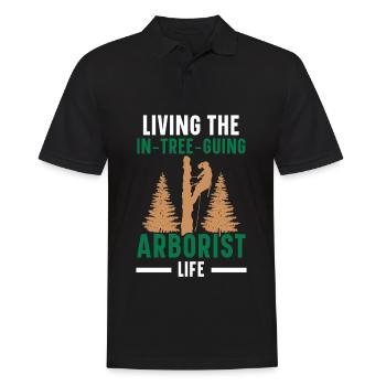 The life of an arborist in the trees Arboris - Men's Polo Shirt - black - Front - Kai (181cm)