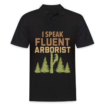 Ich spreche fließend Baumpfleger Baumpfleger - Männer Poloshirt - Schwarz - Vorne - Kai (181cm)