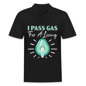 Je marche sur le gaz pour une anesthésie vivante - Polo Homme - noir - Devant - Kai (181cm)