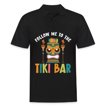 Follow me to the tiki bar, luau party, tiki bar - Men's Polo Shirt - black - Front - Kai (181cm)