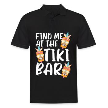 Retrouvez-moi dans le bar tiki de luau party tiki bar - Polo Homme - noir - Devant - Kai (181cm)