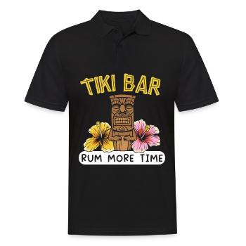 Tiki Bar Rhum Plus de temps Luau Party Tiki Bar - Polo Homme - noir - Devant - Kai (181cm)