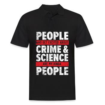 Des gens enthousiasmés par le crime et la science - Polo Homme - noir - Devant - Kai (181cm)