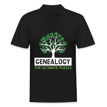 Genealogy The Ultimate Mystery Genealogists - Men's Polo Shirt - black - Front - Kai (181cm)