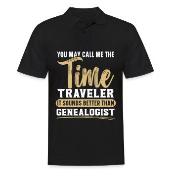 Mieux vaut m’appeler le voyageur temporel que le général - Polo Homme - noir - Devant - Kai (181cm)