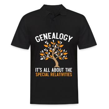 Genealogy It's all about the special relativities - Men's Polo Shirt - black - Front - Kai (181cm)
