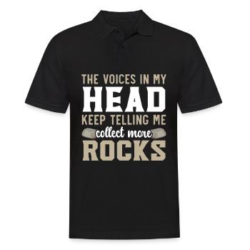 Voices in my head telling me to m - Men's Polo Shirt - black - Front - Kai (181cm)