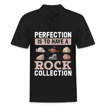Perfection is having a stone collection - Men's Polo Shirt - black - Front - Kai (181cm)