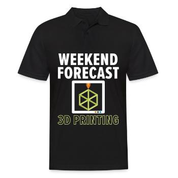 Weekend forecast: 100% chance of 3D printing - Men's Polo Shirt - black - Front - Kai (181cm)