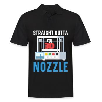 Straight from the Nozzle Machinist 3D Printing - Men's Polo Shirt - black - Front - Kai (181cm)