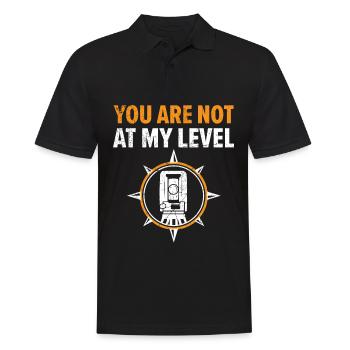 Sie sind nicht auf meinem Niveau Landvermesser - Männer Poloshirt - Schwarz - Vorne - Kai (181cm)