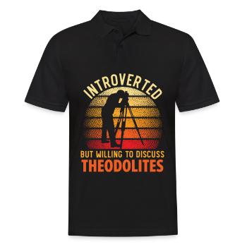 Introverti, mais prêt à parler des théodolites - Polo Homme - noir - Devant - Kai (181cm)