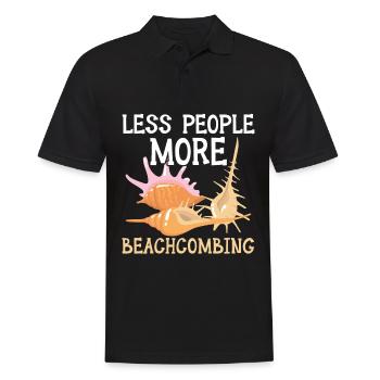 Je préfère collectionner le verre de mer Beachcombing - Polo Homme - noir - Devant - Kai (181cm)