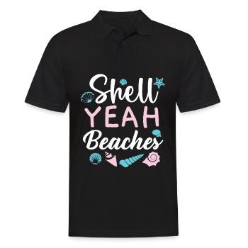 Shell oui Plages Shell Collection Beachcombing - Polo Homme - noir - Devant - Kai (181cm)