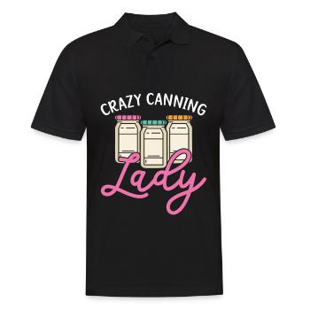 Crazy Canning Lady Konservenbehälter Konserven - Männer Poloshirt - Schwarz - Vorne - Kai (181cm)