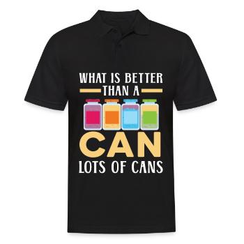 Was ist besser als eine Dose Viele Dosen Einmachen - Männer Poloshirt - Schwarz - Vorne - Kai (181cm)