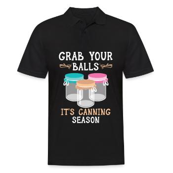 Schnappt euch eure Eier, es ist Konservierungssais - Männer Poloshirt - Schwarz - Vorne - Kai (181cm)