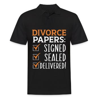 Papiers de divorce : signés, scellés et - Polo Homme - noir - Devant - Kai (181cm)