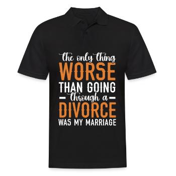 Just going through a divorce worse was me - Men's Polo Shirt - black - Front - Kai (181cm)
