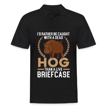 Mieux vaut un cochon mort qu’un fichier vivant - Polo Homme - noir - Devant - Kai (181cm)