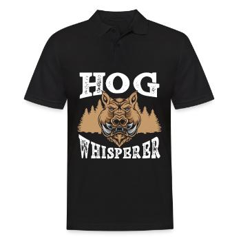Hog Whisperer Sanglier Chasseur de sanglier Schwei - Polo Homme - noir - Devant - Kai (181cm)