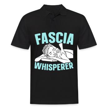 Faszienflüsterer lizenzierter Massagetherapeut - Männer Poloshirt - Schwarz - Vorne - Kai (181cm)