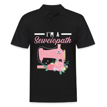 Je suis couturière, courtepointe, crochet, couture - Polo Homme - noir - Devant - Kai (181cm)
