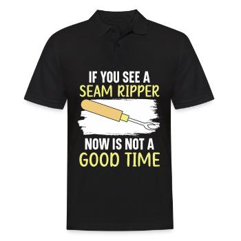 If you see a seam ripper, there is no g - Men's Polo Shirt - black - Front - Kai (181cm)