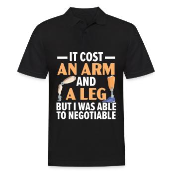 It cost an arm and a leg, but I was in - Men's Polo Shirt - black - Front - Kai (181cm)