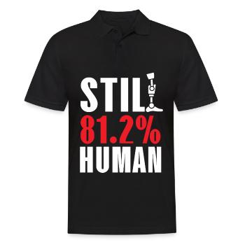 Still 81.2% Human disability Assistive Lus - Men's Polo Shirt - black - Front - Kai (181cm)
