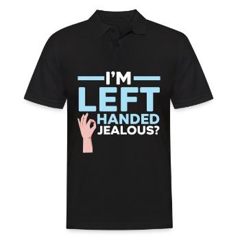 I'm left-handed Jealous? Left-handed Wi - Men's Polo Shirt - black - Front - Kai (181cm)