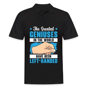 The greatest geniuses in the world are left-handed - Men's Polo Shirt - black - Front - Kai (181cm)