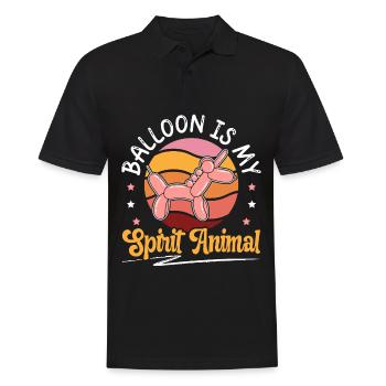 Ballon ist mein Seelentier Ballonmodellierung - Männer Poloshirt - Schwarz - Vorne - Kai (181cm)