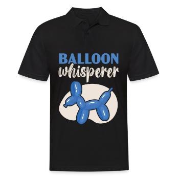 Ballonflüsterer Ballonverdrehung Ballonmodellierun - Männer Poloshirt - Schwarz - Vorne - Kai (181cm)