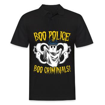 Boo police, boo criminels! Policier Halloween - Polo Homme - noir - Devant - Kai (181cm)