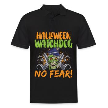 Halloween watchdog, fear not! Policeman Halloween - Men's Polo Shirt - black - Front - Kai (181cm)