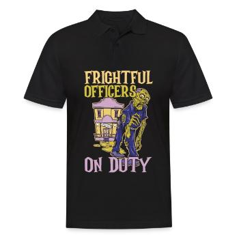 Terrible policemen on duty Policeman Hallowe - Men's Polo Shirt - black - Front - Kai (181cm)