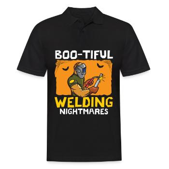 Spooky Welder Nightmares Welder Hallow - Men's Polo Shirt - black - Front - Kai (181cm)