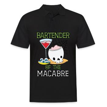 Barkeeper des Makabren Barkeeper Halloween - Männer Poloshirt - Schwarz - Vorne - Kai (181cm)
