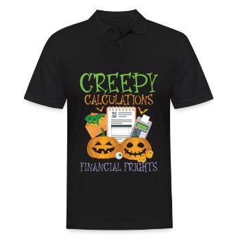 Calculs effrayants Craintes financières Halloween - Polo Homme - noir - Devant - Kai (181cm)