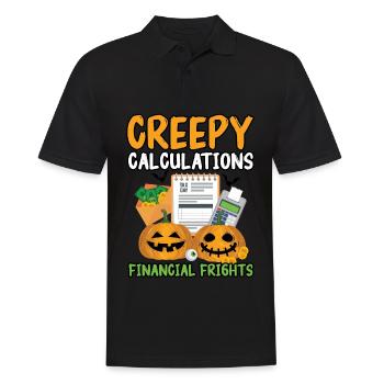 Gruselige Berechnungen Finanzielle Ängste Hallowee - Männer Poloshirt - Schwarz - Vorne - Kai (181cm)