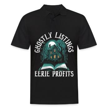 Spooky listings scary profits brokers - Men's Polo Shirt - black - Front - Kai (181cm)
