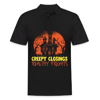Creepy Degrees Realty Fright's Real Estate Brokerage - Men's Polo Shirt - black - Front - Kai (181cm)