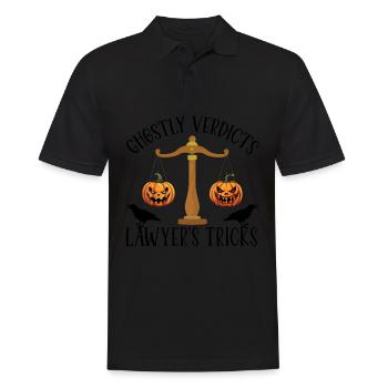 Ghostly Judgments Lawyer Tricks Lawyer Hallowe - Men's Polo Shirt - black - Front - Kai (181cm)