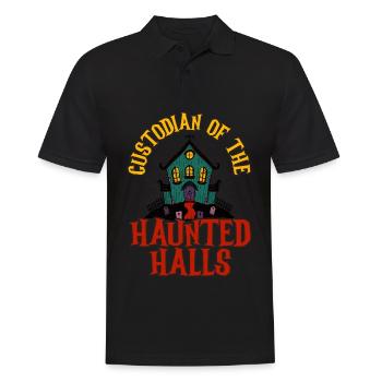 Caretaker of the Ghost Halls Caretaker Hallowee - Men's Polo Shirt - black - Front - Kai (181cm)