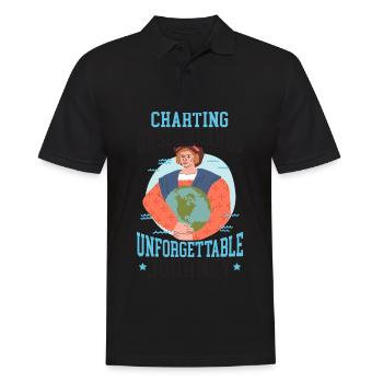 Mapping Unseen Lands Unforgettable Re - Men's Polo Shirt - black - Front - Kai (181cm)